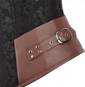img 1 attached to Корсеты в стиле стимпанк под грудью для женщин: готический винтажный топ-бюстье на шнуровке