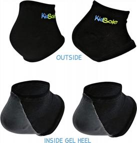 img 1 attached to Relieve Heel Sensitivity In Kids With KidSole Gel Heel Strap - Perfect For Severs Disease And Plantar Fasciitis (Kids Sizes 1-6, Black)