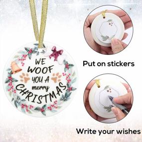 img 1 attached to We Woof You A Merry Christmas Ceramic Ornament With FAVIA New Year Decorations - Perfect Gift For Pet Lovers