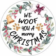 we woof you a merry christmas ceramic ornament with favia new year decorations - perfect gift for pet lovers логотип