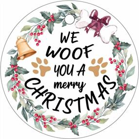 img 4 attached to We Woof You A Merry Christmas Ceramic Ornament With FAVIA New Year Decorations - Perfect Gift For Pet Lovers