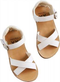 img 4 attached to Comfortable Strappy Water Sandals For Toddler And Little Girls - Perfect For Summer Adventures - DADAWEN