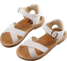 img 2 attached to Comfortable Strappy Water Sandals For Toddler And Little Girls - Perfect For Summer Adventures - DADAWEN