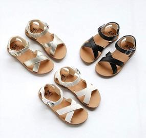 img 3 attached to Comfortable Strappy Water Sandals For Toddler And Little Girls - Perfect For Summer Adventures - DADAWEN