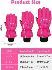 img 2 attached to Boao Mittens Winter Waterproof Cotton Lined Girls' Accessories ~ Cold Weather