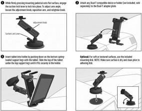 img 2 attached to 🚗 Arkon Sticky Suction Car Mount: Secure Windshield & Dash Pedestal for Smartphone and Tablet Holders