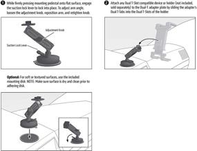 img 1 attached to 🚗 Arkon Sticky Suction Car Mount: Secure Windshield & Dash Pedestal for Smartphone and Tablet Holders