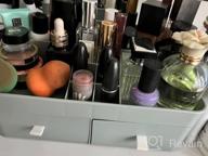 img 1 attached to Green Desk Cosmetic Organizer With Drawers For Skincare And Makeup Storage - Perfect For Bathroom, Dressing Table, Countertop, And Vanity - Ideal For Brushes, Lotions, Lipsticks, And Nail Polishes review by James Cowan