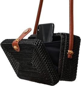 img 2 attached to 👜 Stylish Rattan Bags: Handmade Women's Handbags & Wallets for a Chic Look!