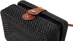 img 3 attached to 👜 Stylish Rattan Bags: Handmade Women's Handbags & Wallets for a Chic Look!