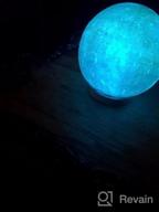 img 1 attached to 3D Galaxy Ball Moon Lamp - 16 Colors Moonlight Globe Luna Night Light With Stand Remote & Touch Control Night Light Bedroom Decor For Kids Girls Boys Women Gifts (Moon-2) review by Johnny Pigao