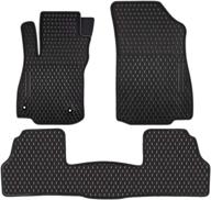 🚗 ucaskin car floor mats: custom fit for buick encore & chevrolet chevy trax - all weather, odorless, washable rubber floor liner in black (2013-2022) logo