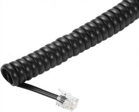 img 1 attached to InstallerParts RJ22 Coiled Telephone Black