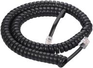 installerparts rj22 coiled telephone black logo