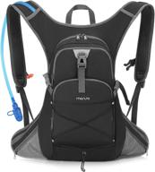 mosiso hydration pack backpack, lightweight daypack with 2l water hydration bladder for outdoor sports/biking/hiking/mountain/running/climbing/cycling, black logo