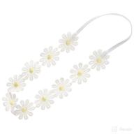 🌸 baby girls lace daisy flower headband: soft and stylish floral crown wreath logo