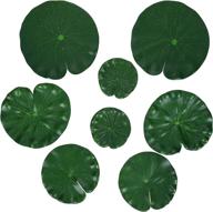 molain artificial lotus leaves: realistic water lily pads for garden ponds, pool, aquariums & more (8 pcs) логотип