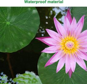 img 1 attached to Molain Artificial Lotus Leaves: Realistic Water Lily Pads for Garden Ponds, Pool, Aquariums & More (8 Pcs)