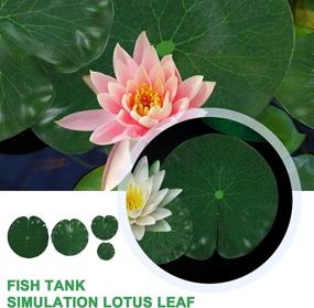 img 3 attached to Molain Artificial Lotus Leaves: Realistic Water Lily Pads for Garden Ponds, Pool, Aquariums & More (8 Pcs)