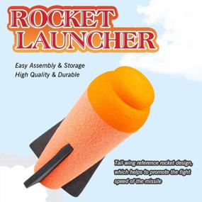 img 2 attached to 8-Pack Aevdor Mega Missile Refill For Nerf N-Strike Elite Series - Compatible Darts Foam Rockets Bullets For Blaster Gun (Orange)