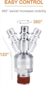 img 3 attached to SUNGATOR 6-Pack 1/4-Inch NPT Swivel Air Plug And Coupler Set For Industrial Air Hose Fittings