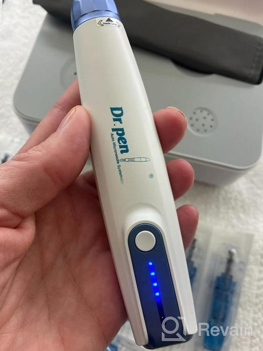 img 1 attached to Electric Microneedling Pen Professional Kit With 20 Replacement Cartridges And Storage Bag For Face And Body Home Use- Boost Collagen Production And Improve Skin Texture With Derma Pen. review by Brandon Garrett