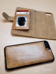 img 7 attached to LiBrown IPhone 7 Plus/8 Plus Wallet Case With Card Holder, Folio Flip Stand & Wrist Strap For 5.5" Apple Phones
