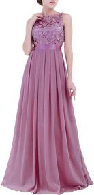 img 4 attached to Inlzdz Embroidered Chiffon Crochet Bridesmaid Women's Clothing at Dresses