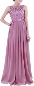 img 2 attached to Inlzdz Embroidered Chiffon Crochet Bridesmaid Women's Clothing at Dresses