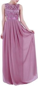 img 3 attached to Inlzdz Embroidered Chiffon Crochet Bridesmaid Women's Clothing at Dresses