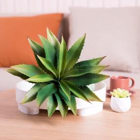 img 2 attached to Premium Artificial Aloe Plant For Crafting And Greenery Decor Indoors And Outdoors - Large 12.5Inch Unpotted Faux Succulents By Veryhome