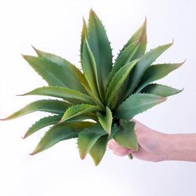 img 4 attached to Premium Artificial Aloe Plant For Crafting And Greenery Decor Indoors And Outdoors - Large 12.5Inch Unpotted Faux Succulents By Veryhome