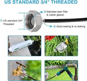 img 1 attached to Outdoor Patio Mister System - 75FT Misting Cooling System With 28 Mist Nozzles, 3/4" Brass Adapter For Garden, Greenhouse, Trampoline, And Waterpark Use