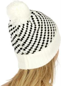 img 2 attached to Stay Cozy And Stylish With SERENITA Knit Pom Pom Beanie Winter Hat For Women And Men: Soft, Warm, And Patterned With Cable Knit And Stretch Caps