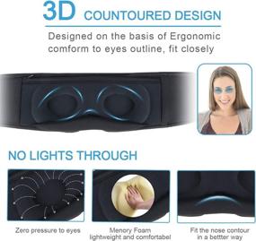 img 3 attached to Revamped Wireless 3D Eye Mask with Sleep-Enhancing 🎧 Headphones: Perfect for Side Sleepers, Air Travel, Meditation, and Relaxation