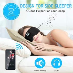 img 1 attached to Revamped Wireless 3D Eye Mask with Sleep-Enhancing 🎧 Headphones: Perfect for Side Sleepers, Air Travel, Meditation, and Relaxation