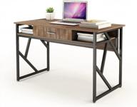 47" executive desk: dewel computer desk with drawer & storage for home office study logo