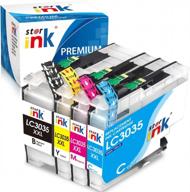 🖨️ st@r ink compatible ink cartridge replacement for brother lc3035 3035 lc3033 3033 xxl | mfc-j995dw mfc-j995dwxl mfc-j815dw mfc-j805dw mfc-j805dwxl printer | 4 packs (bk/c/m/y) logo