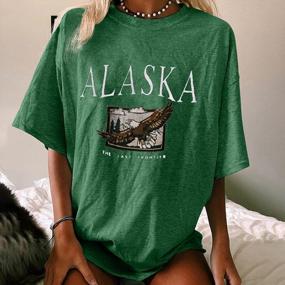 img 2 attached to Vintage Stand Collar Hoodie Sweatshirt With Long Sleeves And ALASKA Letter Print For Women By YEMOCILE - Novelty Pullover