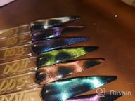 img 1 attached to 6Pcs 9D Cat Eye Gel Nail Polish Set 10Ml, Galaxy Holographic Cateye Magnetic Manicure With Chameleon Magic Effect - Soak Off UV Reflective MIZHSE review by Gary Knop