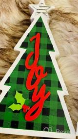 img 8 attached to Добавьте деревенский штрих к своему рождественскому декору с набором из 3 деревянных рождественских елочных табличек OYATON - Joy, Noel и Ho Ho Ho