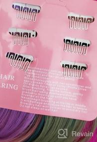 img 7 attached to Vibrant Felendy Colored Hair Extensions: Clip-In And Curly/Straight For Women - 12Pcs Rainbow Hairpieces To Highlight Your Hair