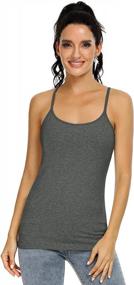 img 2 attached to 3-Pack Orrpally Cotton Camisoles With Adjustable Spaghetti Straps And Shelf Bra For Women - Tank Tops For Comfort And Support