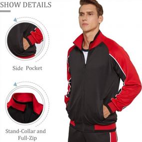 img 2 attached to Men'S Tracksuit Set Full-Zip Sweatshirt Jogger Sweatpants Warm Sports Suit Gym Training Wear