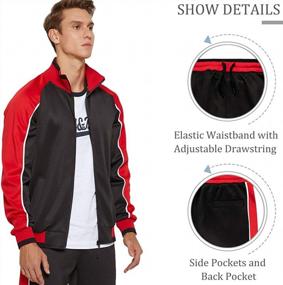 img 1 attached to Men'S Tracksuit Set Full-Zip Sweatshirt Jogger Sweatpants Warm Sports Suit Gym Training Wear