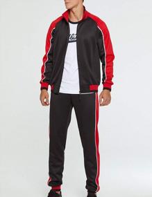 img 3 attached to Men'S Tracksuit Set Full-Zip Sweatshirt Jogger Sweatpants Warm Sports Suit Gym Training Wear