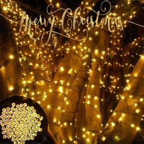 img 1 attached to LALAPAO 200 LED String Lights Fairy Christmas Outdoor Decor With Automatic Timer For Garden Patio Lawn Home Xmas Tree Warm White
