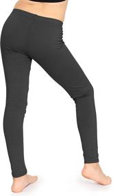 img 2 attached to Stretch Comfort Girlss Cotton Leggings Girls' Clothing and Leggings