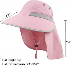 img 2 attached to Packable Mesh Sun Hat For Women - Wide Brim UV Protection Cap For Outdoor Activities Such As Fishing, Summer Beach, With Neck Flap - Muryobao