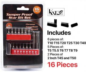 img 3 attached to Katzco 16-Piece Tamper-Proof Torx Star Bit Set For Automotive & Electronics